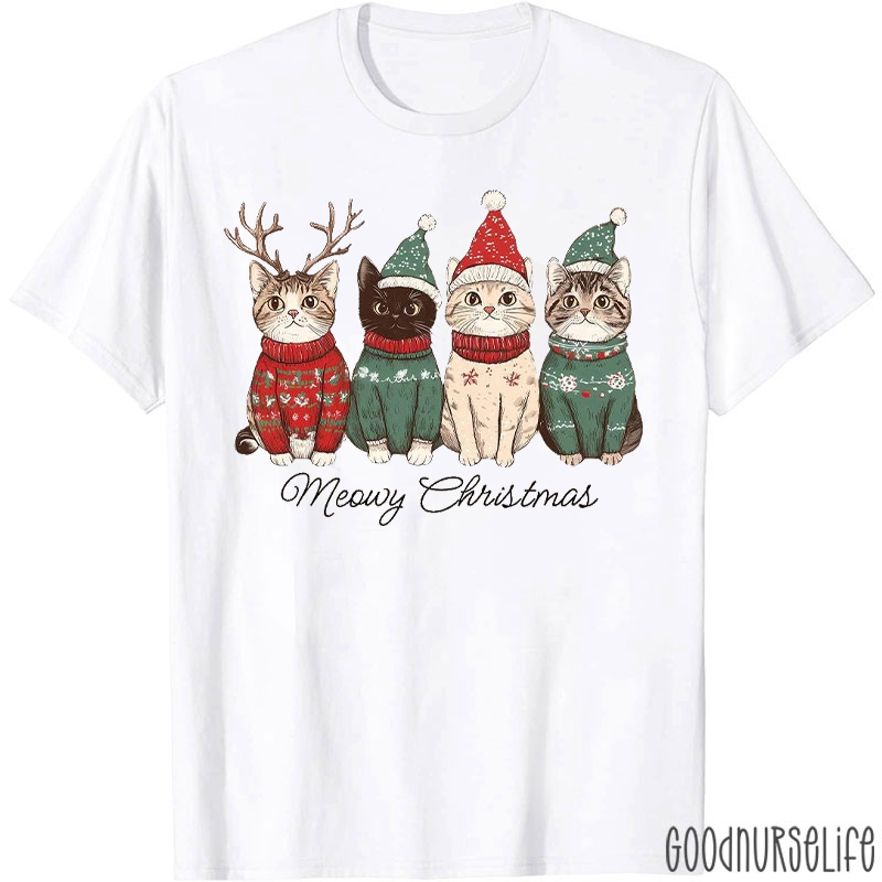 Meowy Christmas T-Shirt