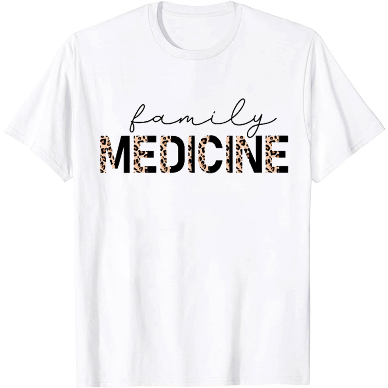Leopard Family Medicine Nurse T-Shirt