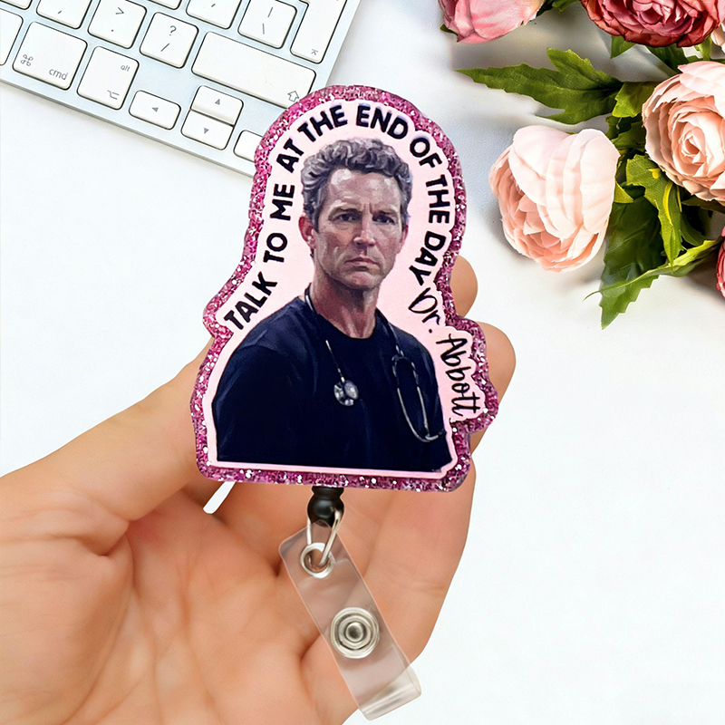 Talk To Me At The End Of The Day Nurse Badge Reel