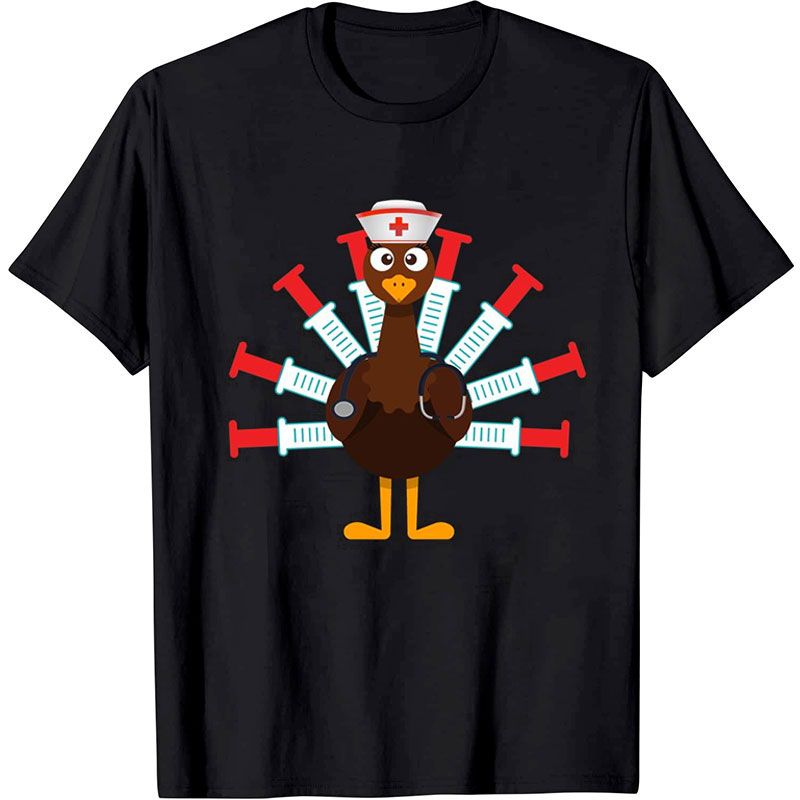 Thanksgiving Turkey Nurse T-shirt