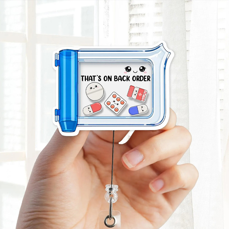 That's On Back Order Shaker Badge Reel