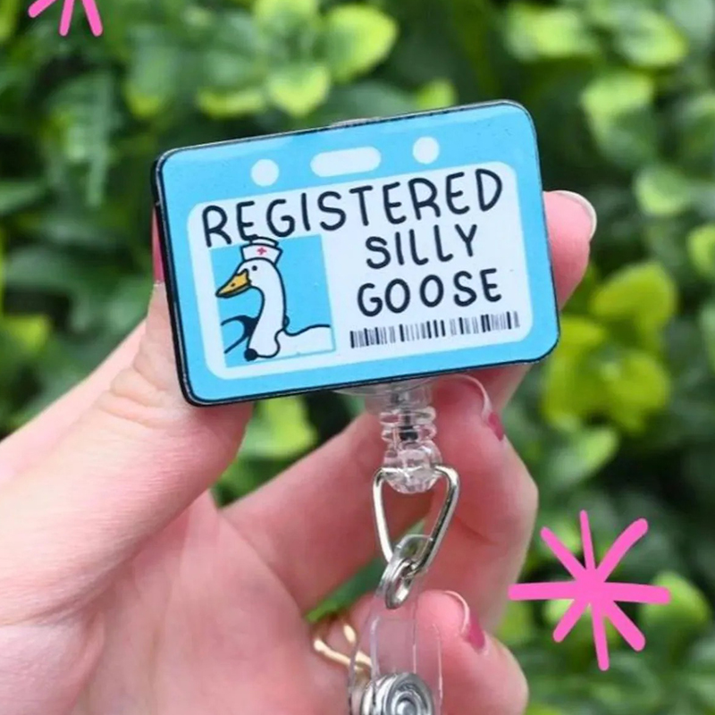 Registered Silly Goose Healthcare Nurse Badge Reel