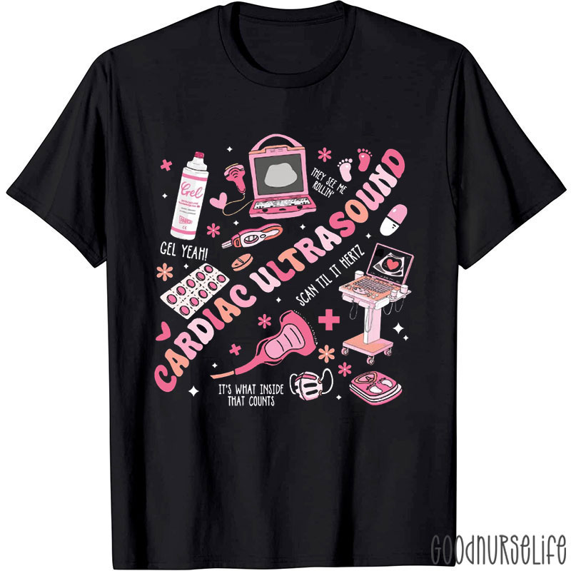 Valentine Cardiac Ultrasound Nurse T-Shirt