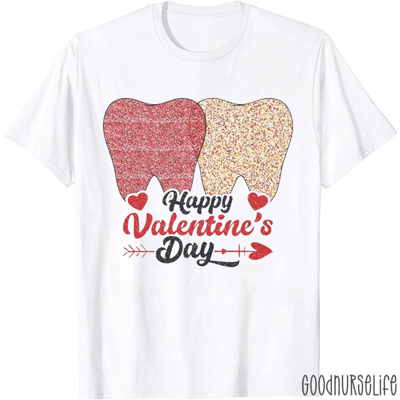 Happy Valentine's Day Teeth Couple T-Shirt
