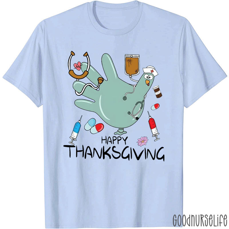 Thanksgiving Medical Turkey Nurse T-Shirt