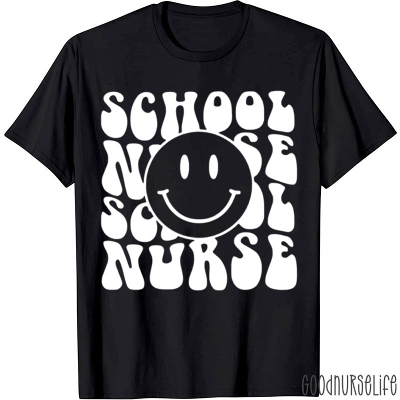 Smiley Face School Nurse T-Shirt