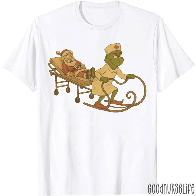 Mean Nurse In Holiday Nurse T-Shirt