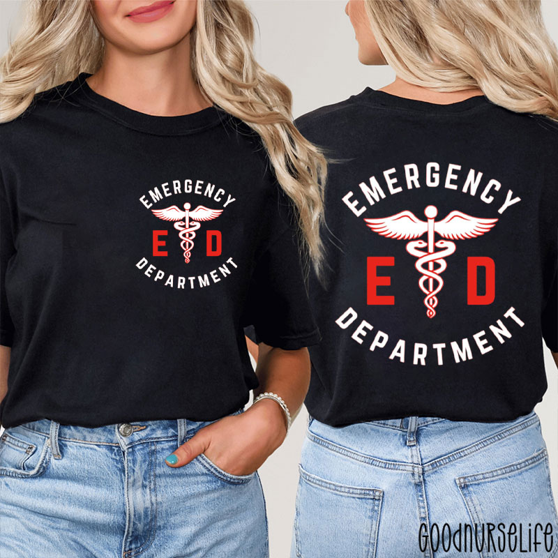 Vintage Emergency Department Nurse Two Sided T-Shirt