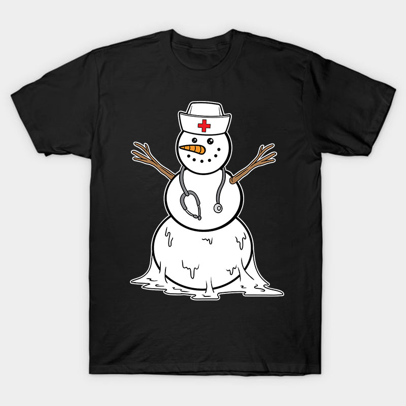 Melting Snowman Nurse T-Shirt