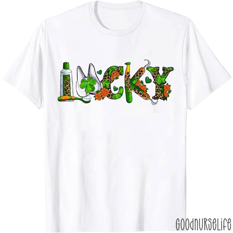 Saint Patrick's Day Clover Lucky Dental T-Shirt