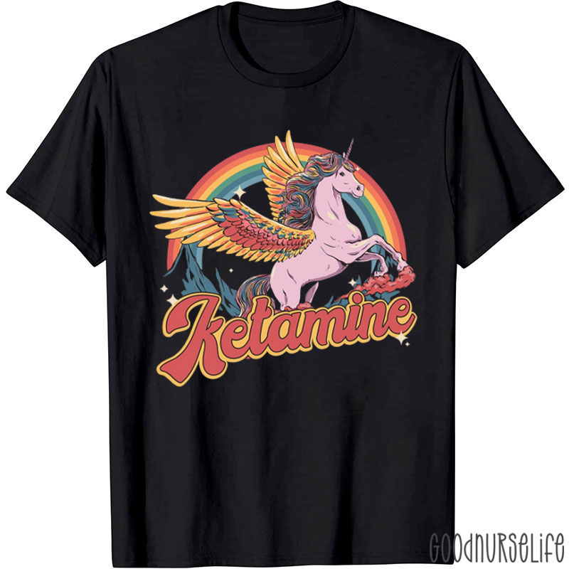 Ketamine Horse Rainbow Nurse T-Shirt