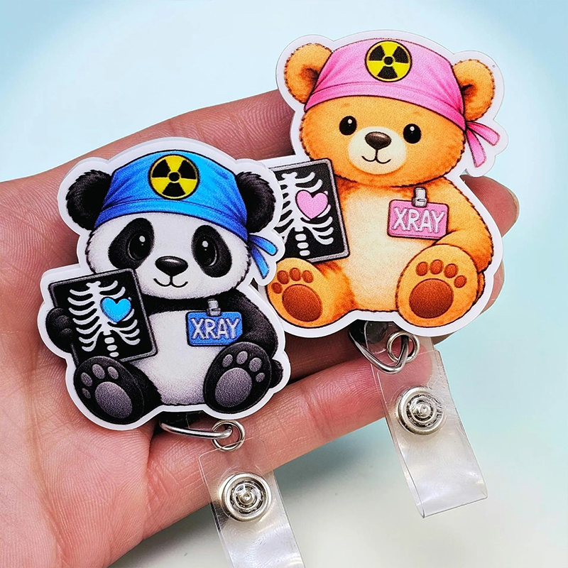 Cute Xray Bear Badge Reel