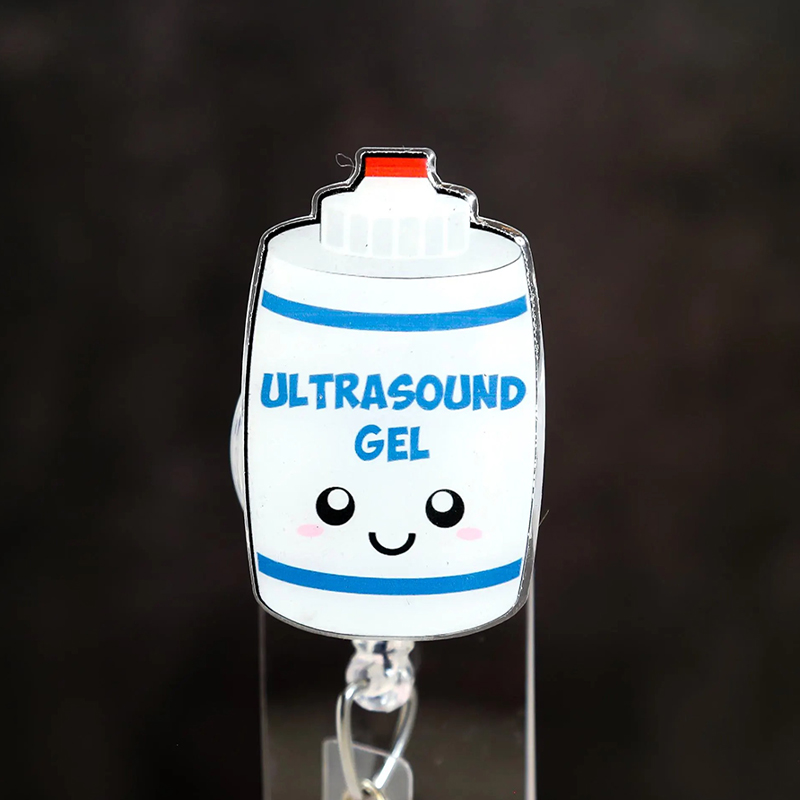 Sonographer Ultrasound Gel Badge Reel