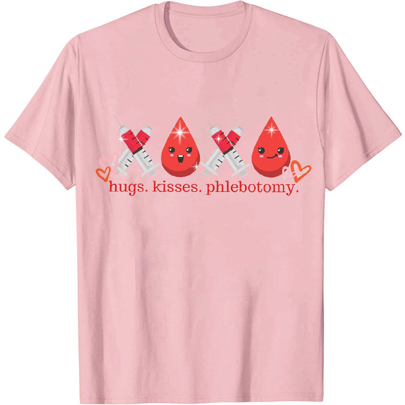 Hugs Kisses Phlebotomy Nurse T-Shirt