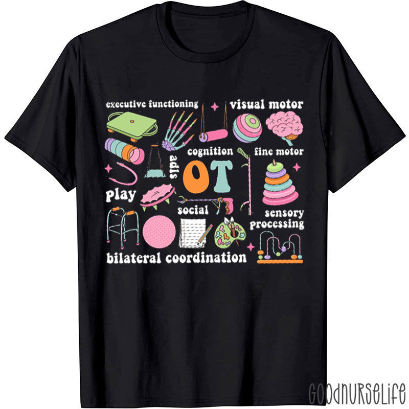 Colorful Elements Of Occupational Therapy Nurse T-Shirt