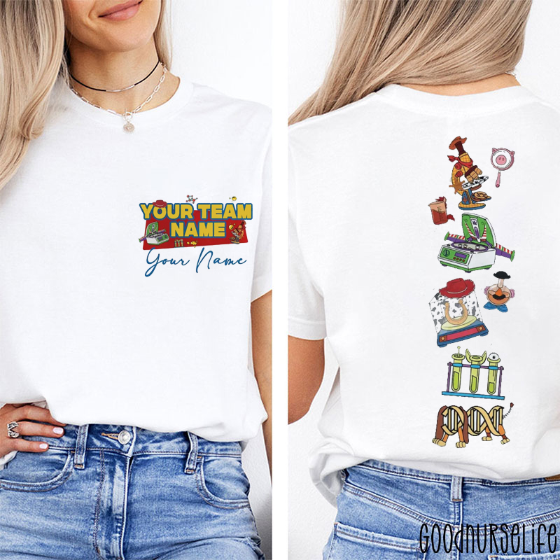 Personalized Lab Equipment Lab Week Two Sided T-Shirt