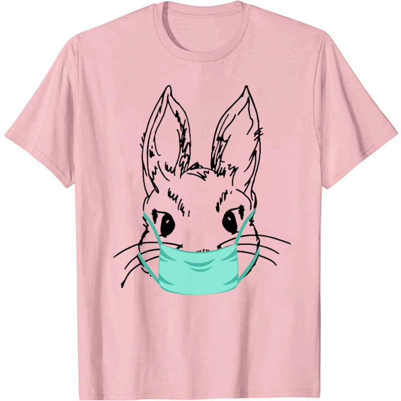 Rabbit Wearing A Mask Nurse T-Shirt