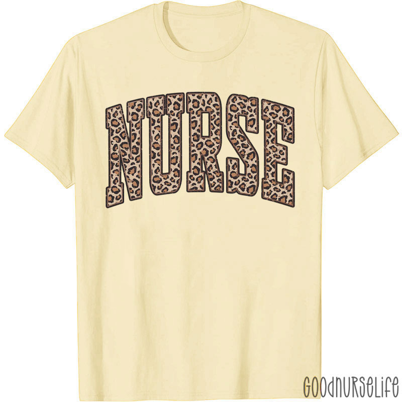 Leopard Print Nurse T-Shirt