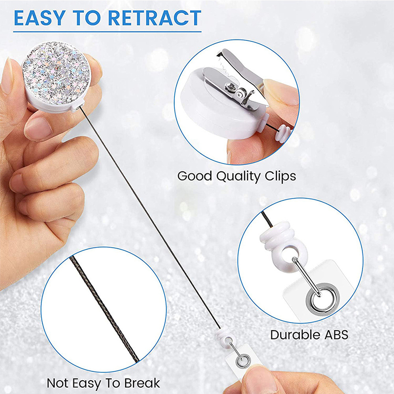 Glitter Round Nurse Badge Reel