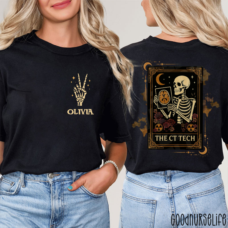 Personalized The CT Tech Tarot Card Two Sided T-Shirt