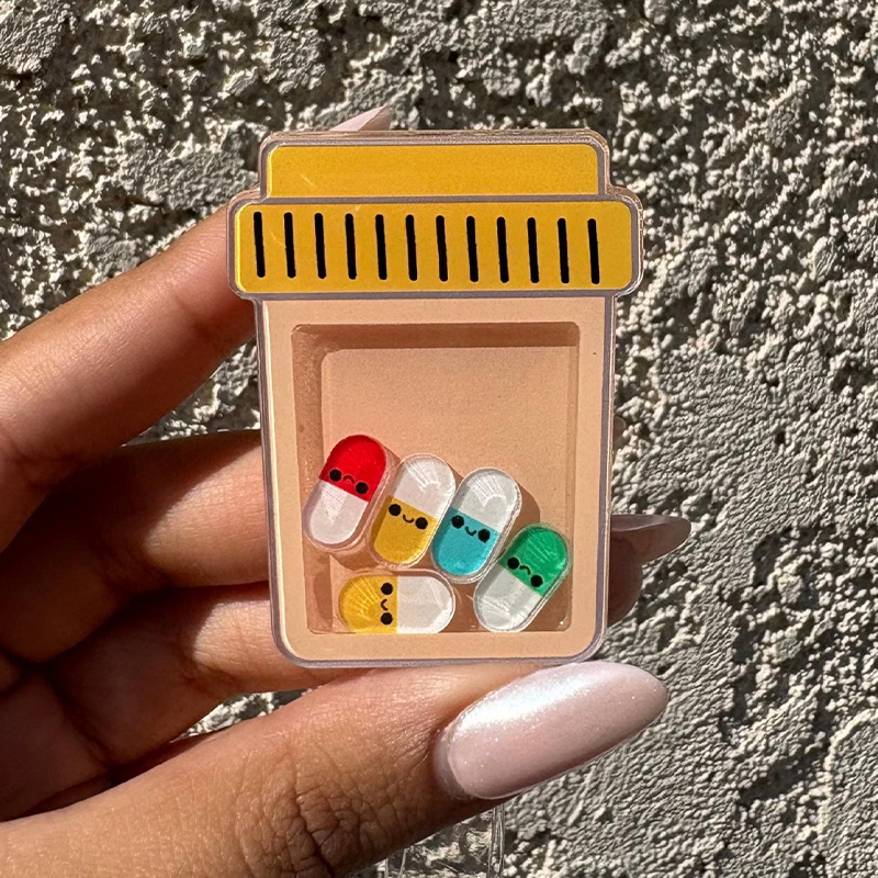 Happy Pill Nurse Badge Reel