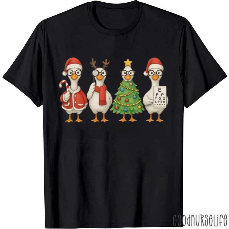 Christmas Goose Holiday Optometry T-Shirt