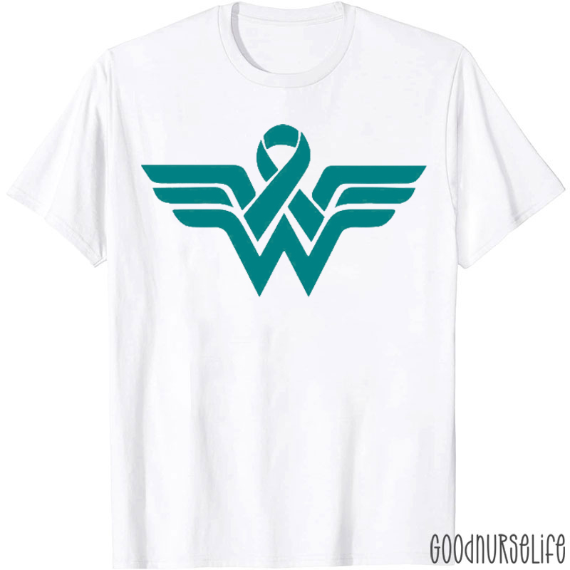 Teal Cancer Ribbon T-Shirt