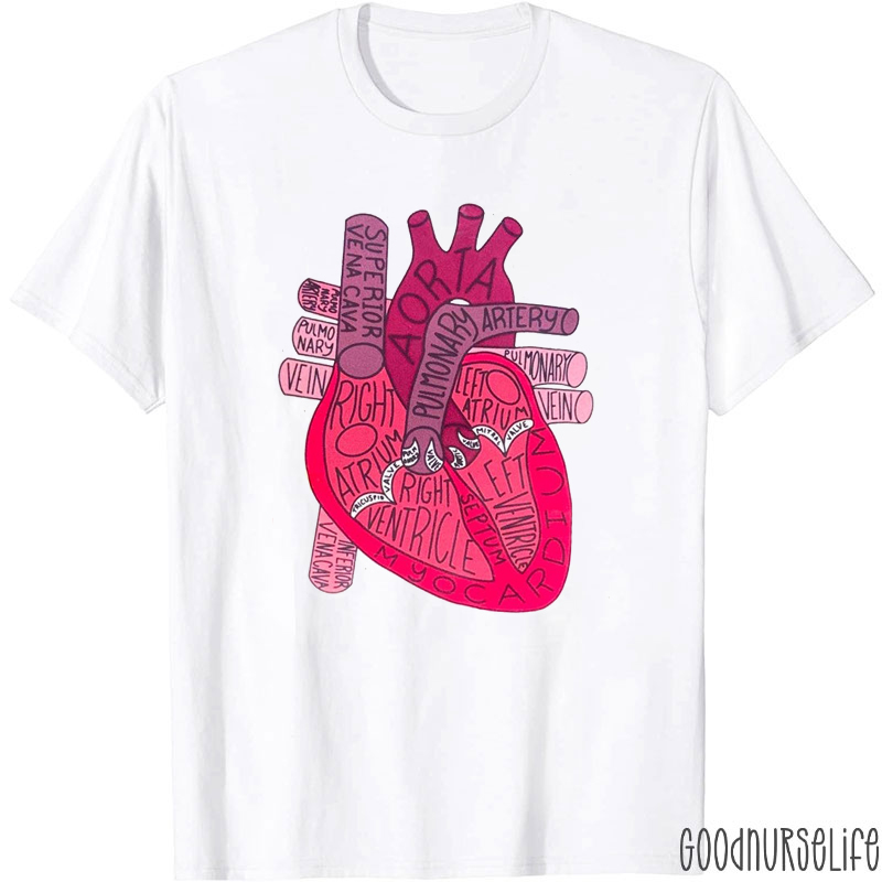 Heart Anatomy Nurse T-Shirt