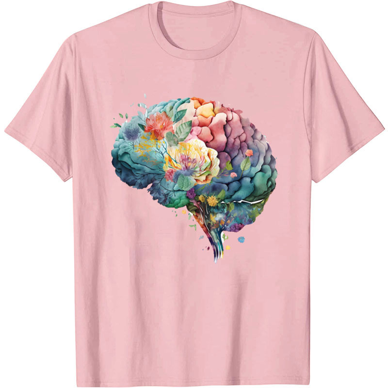 Floral Brain Nurse T-Shirt