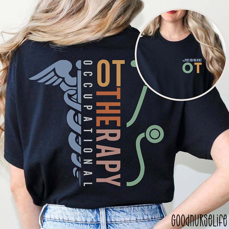 Personalized Occupational Therapist Nurse Two Sided T-Shirt