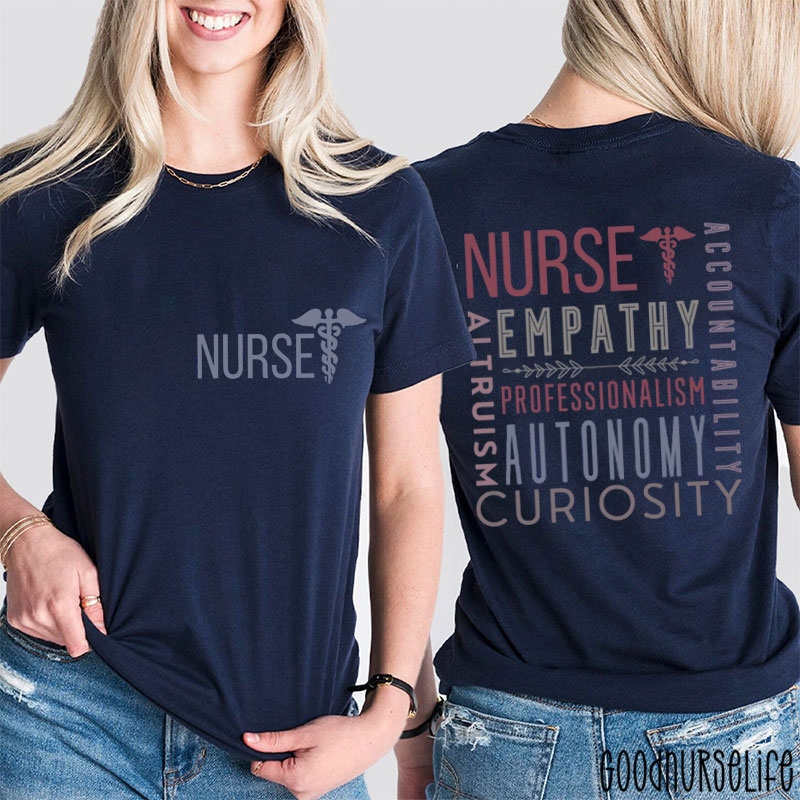 RN LPN CNA Nurse Graduation Registered Nurse Two Sided T-Shirt