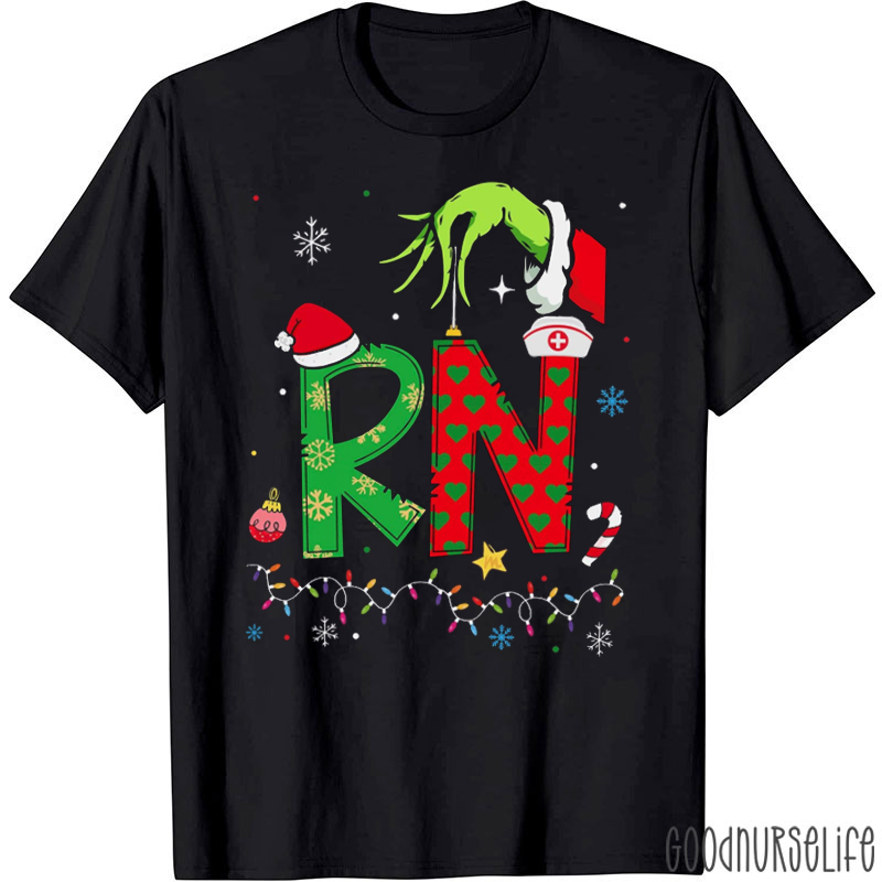 Mean Guy Christmas Registered Nurse T-Shirt