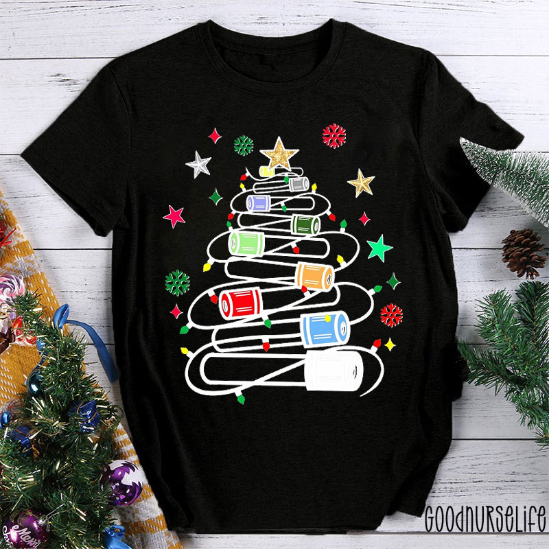 Test Tubes Christmas Nurse T-shirt