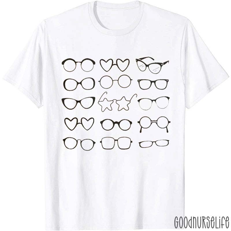 Optometrist Various Glasses Nurse T-Shirt