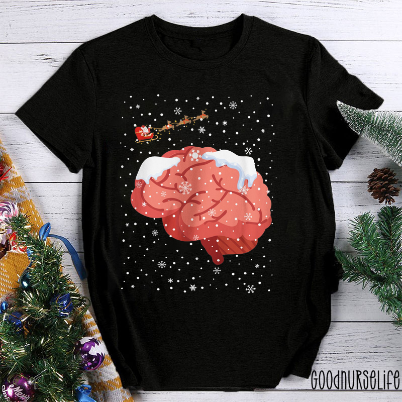 Anatomy Brain Christmas Neuro Nurse T-shirt