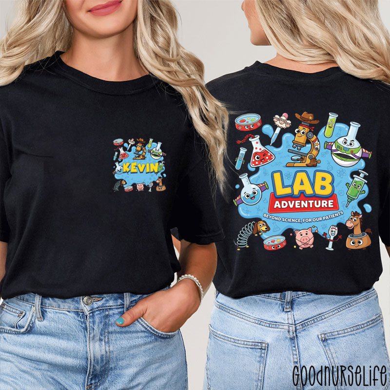 Personalized Med Lab Tech Lab Week Two Sided T-Shirt