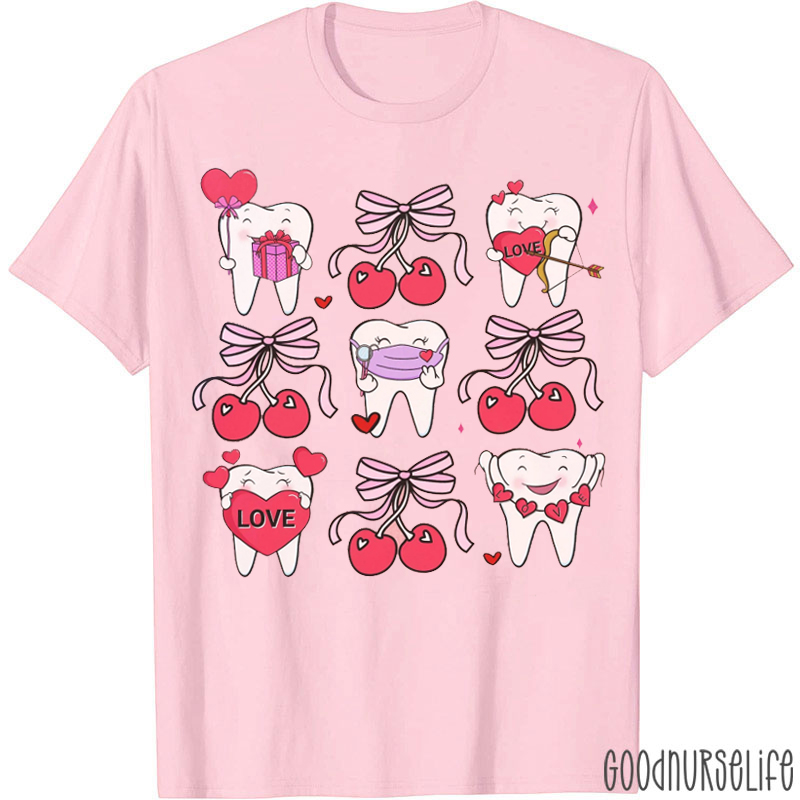Love Cherry Teeth Valentine T-Shirt