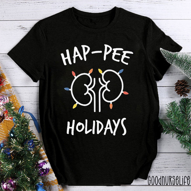 Hap Pee Holidays Nurse T-shirt