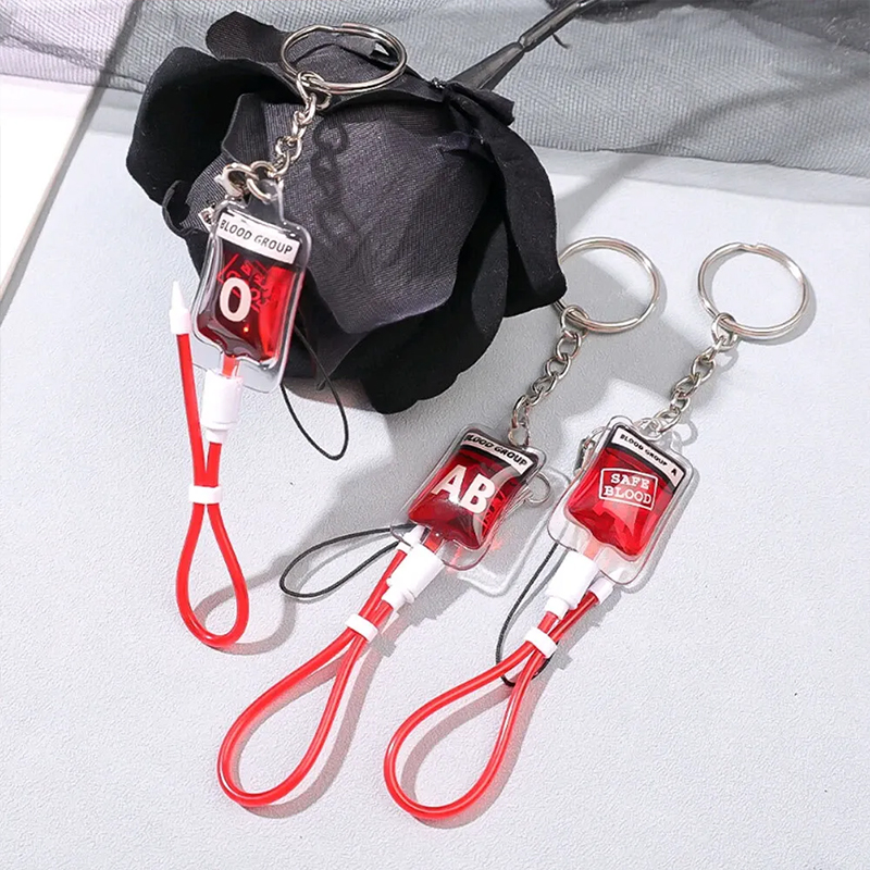 Blood Bag Nurse Keychain