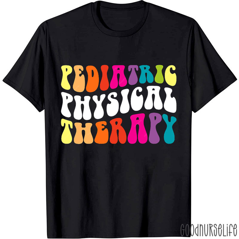 Colorful Pediatric Physical Therapy Nurse T-Shirt