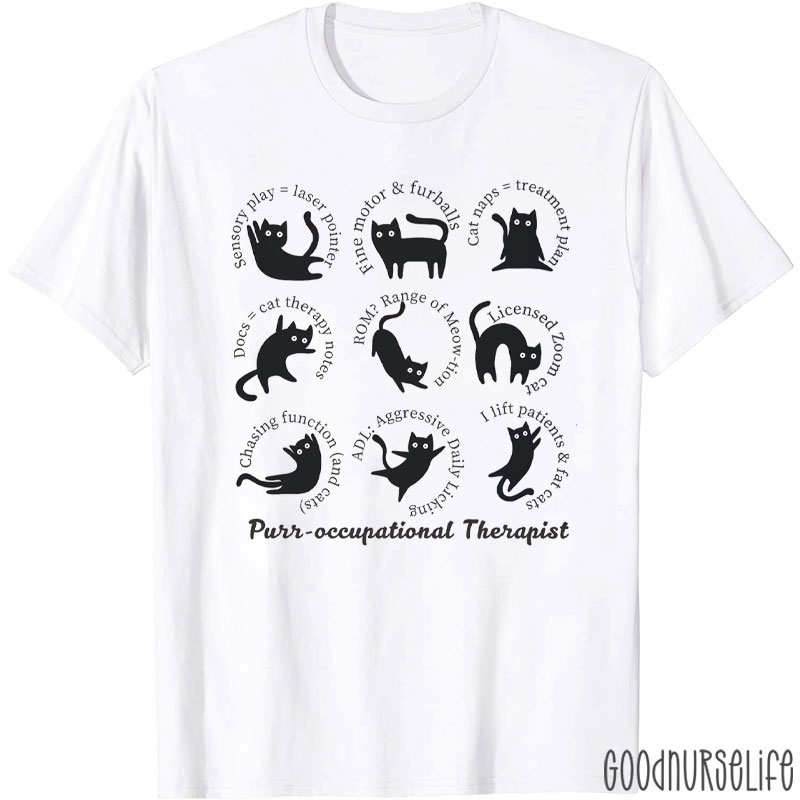 Purr-Occupational Therapist cute cats T-shirt