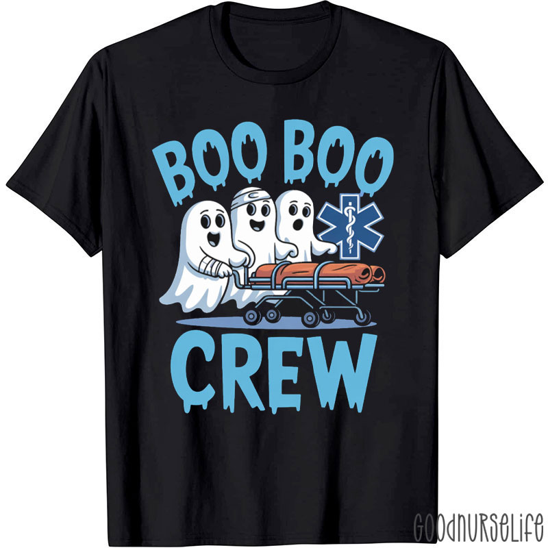 Boo Boo Crew Ghost Paramedic Nurse T-Shirt