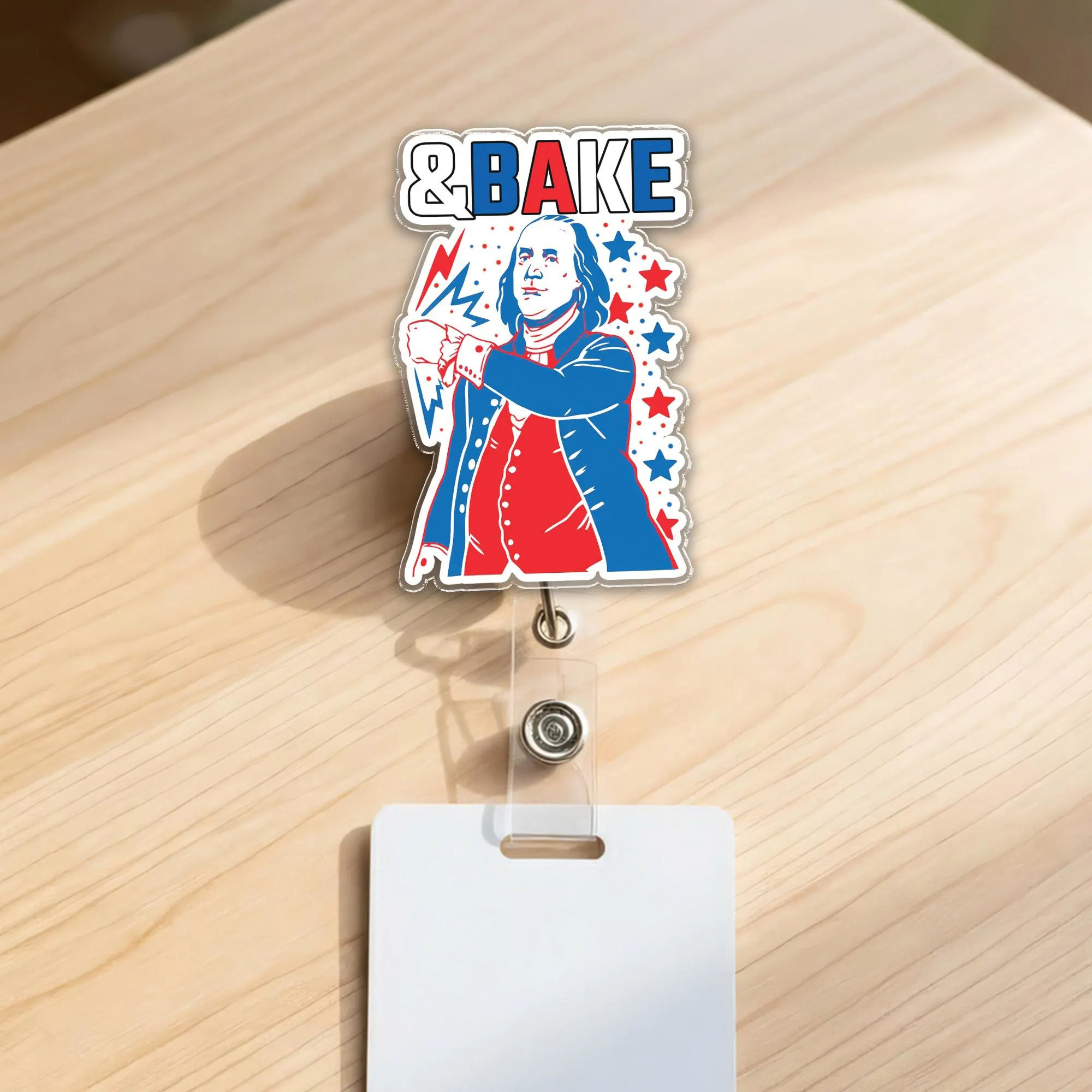 Shake And Bake 4th Of July Nurse Badge Reel