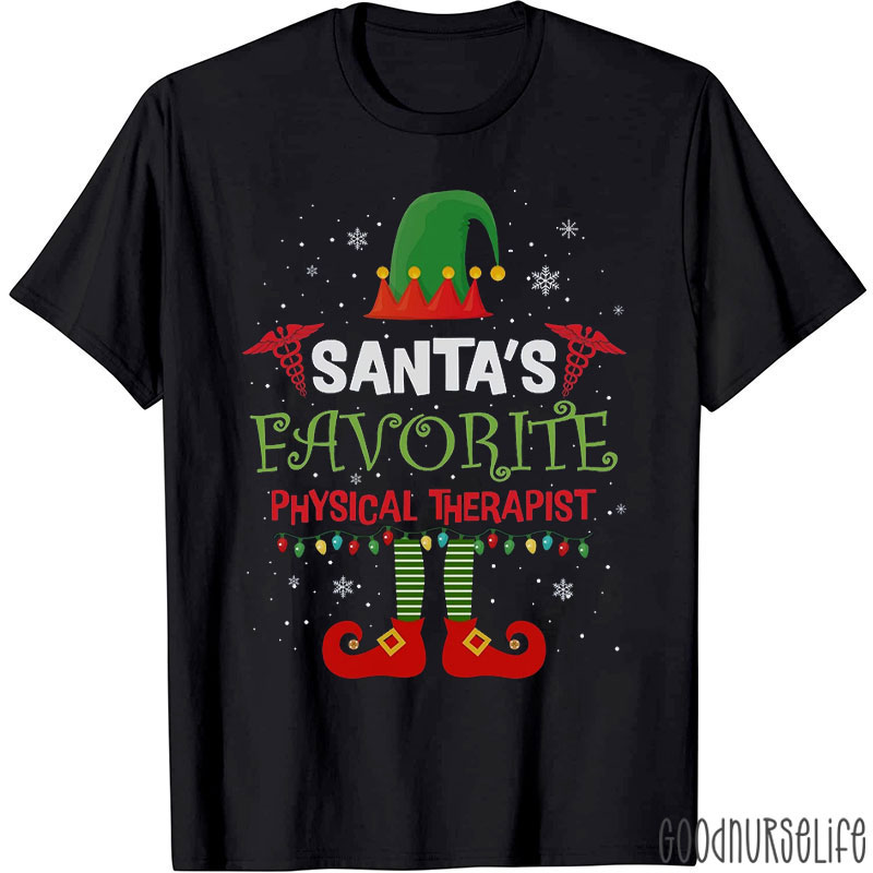 Santa‘s Favorite Physical Therapist Christmas T-Shirt