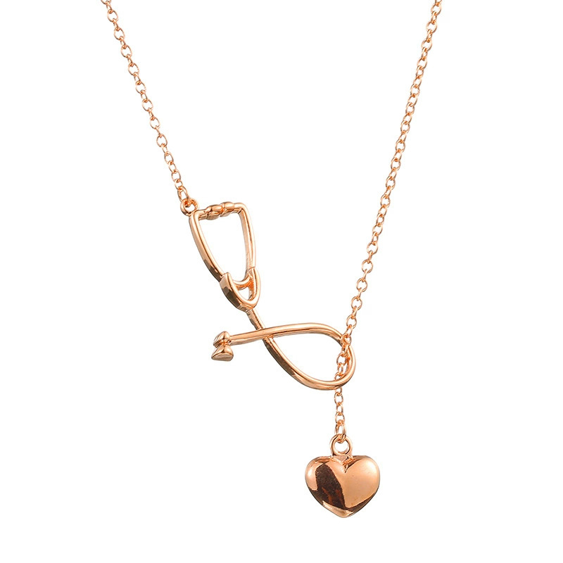 Heart Stethoscope Nurse Necklace