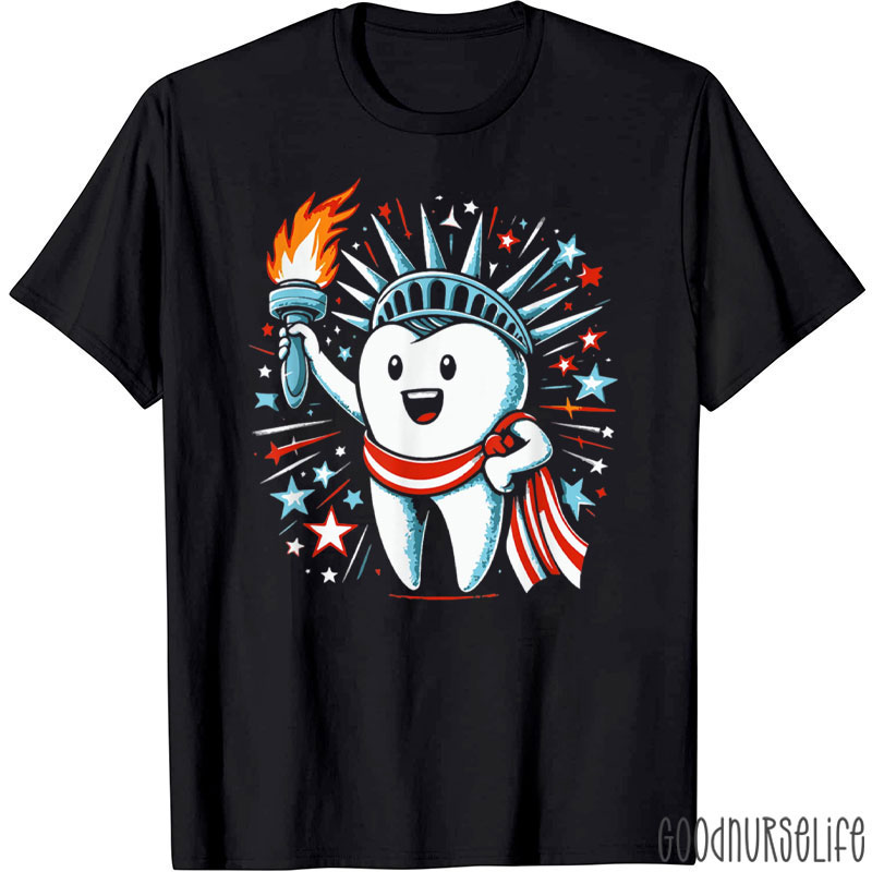 All American Dentist 4th Of July Tooth T-Shirt