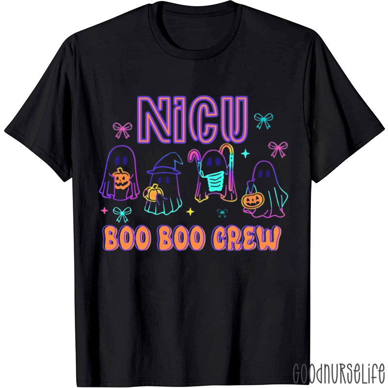 Personalized Cute Ghost Boo Boo Crew Nurse T-Shirt