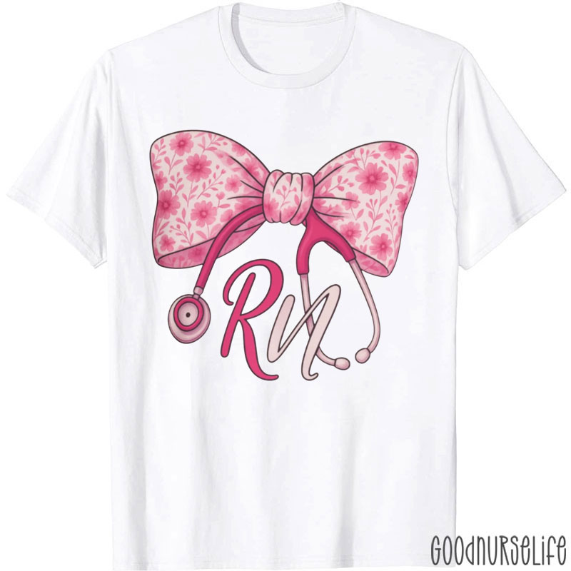 The Nurse Coquette Pink Bow Nurse T-Shirt