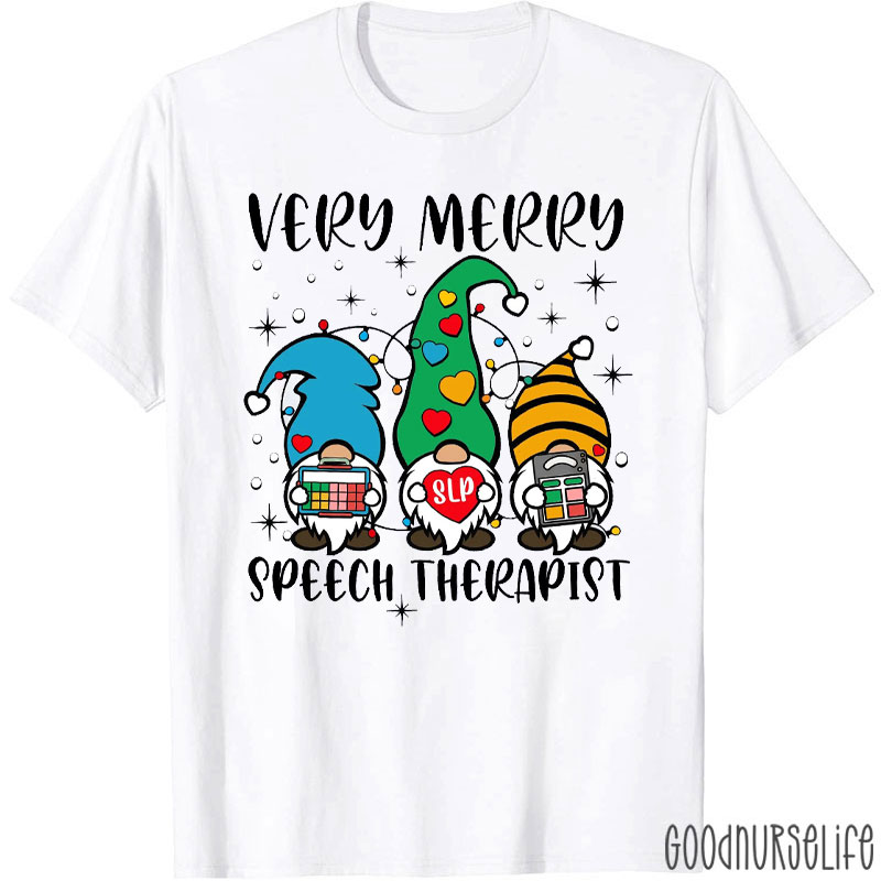 Very Merry Speech Therapist T-Shirt