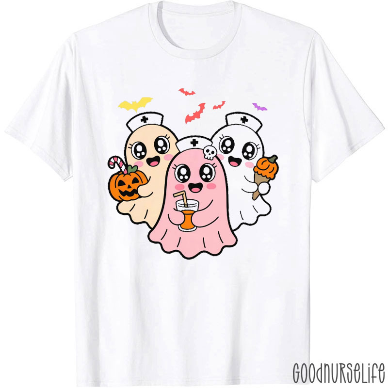 Halloween Pretty Ghost Nurse T-Shirt